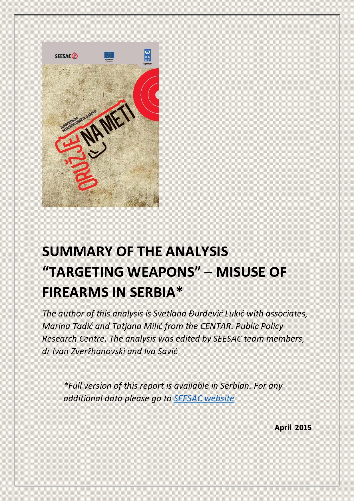 Summary of the Analysis